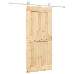 vidaXL Porte coulissante Naturel et Blanc 90 x 210 cm