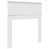 vidaXL T&ecirc;te de lit avec t&ecirc;te de lit Blanc 90 cm Bois d'ing&eacute;nierie