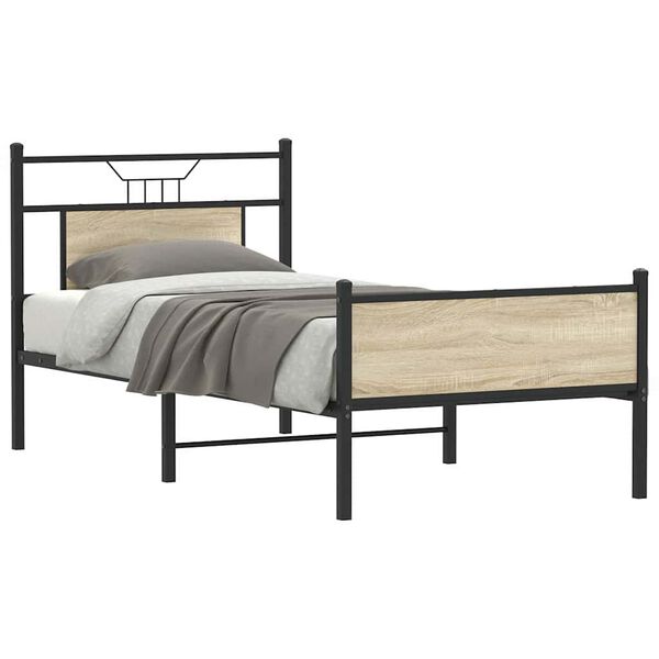vidaXL Cadre de lit sans matelas ch&ecirc;ne sonoma 80x200 cm