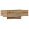 vidaXL Table basse ch&ecirc;ne artisanal 85x55x31 cm bois d'ing&eacute;nierie