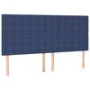 vidaXL Sommier &agrave; lattes de lit avec matelas Bleu 160x200 cm Tissu