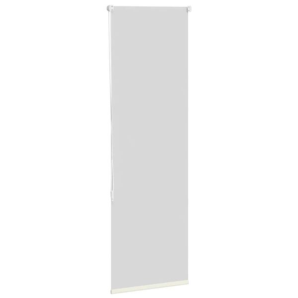 vidaXL Store enrouleur occultant blanc cass&eacute; largeur du tissu 40,7 cm