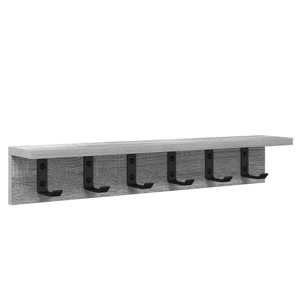 vidaXL Porte-manteau mural Gris Sonoma 60 x 10,5 x 10,5 cm