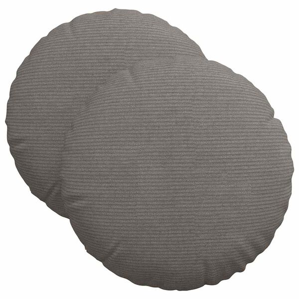 vidaXL Coussins de si&egrave;ge 2 pcs Gris clair &Oslash; 40 cm