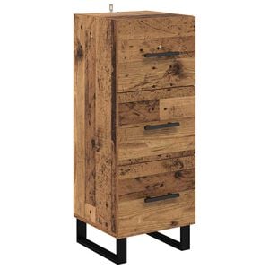vidaXL Buffet Bois Ancien 34,5 x 34 x 90 cm Bois d'ing&eacute;nierie et fer