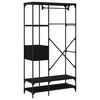vidaXL Armoire &agrave; tiroirs noir 100x40x180 cm bois d'ing&eacute;nierie