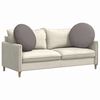 vidaXL Coussins de si&egrave;ge 2 pcs Taupe &Oslash;80 x 29 cm tissu