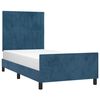 vidaXL Cadre de lit sans matelas bleu fonc&eacute; 80x200 cm velours
