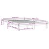 vidaXL Cadre de lit sans matelas gris bois massif