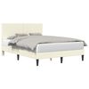 vidaXL Cadre de lit Cr&egrave;me 160 x 200 cm Tissu en velours c&ocirc;tel&eacute;