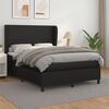 vidaXL Sommier &agrave; lattes de lit avec matelas Noir 140x190 cm Similicuir