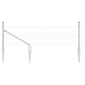 vidaXL | Cl&ocirc;ture avec poteaux | Argent 0.5 x 10 m Acier recouvert de PVC