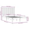 vidaXL Cadre de lit sans matelas blanc 120x190 cm bois massif