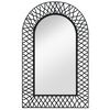 vidaXL Miroir mural de jardin Vo&ucirc;t&eacute;e 50 x 80 cm Noir