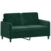 vidaXL Ensemble de canap&eacute;s 3 pcs vert fonc&eacute; velours