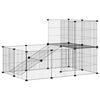 vidaXL Cage animaux de compagnie &agrave; 20 panneaux et porte Noir 35x35 cm