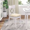 vidaXL Coussins de si&egrave;ge 4 pcs Cr&egrave;me 40 x 40 x 6 cm