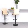 vidaXL Tabourets de bar lot de 2 cr&egrave;me velours