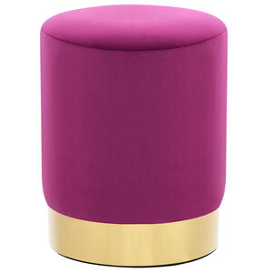 vidaXL Tabouret Violet et dor&eacute; Velours 28 x 36 cm