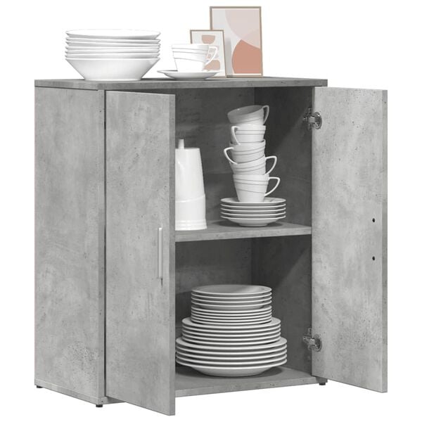 vidaXL Buffet gris b&eacute;ton 60x31x70 cm bois d'ing&eacute;nierie