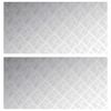 vidaXL Nez de marche Rectangulaire 2 pcs Argent&eacute; 100 x 50 cm Aluminium