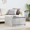 vidaXL Table basse avec tiroirs gris b&eacute;ton 70,5x70x40 cm