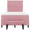vidaXL Lit &agrave; ressorts avec matelas Rose 120 x 190 cm Velours
