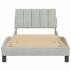 vidaXL Cadre de lit sans matelas Hanko gris clair 100x200 cm velours