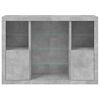 vidaXL Buffets avec lumi&egrave;res LED 3 pcs gris b&eacute;ton bois d'ing&eacute;nierie