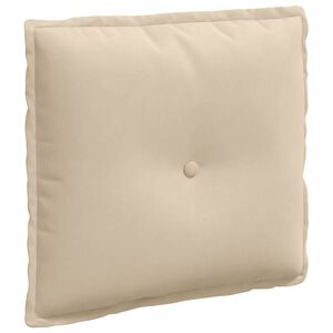 vidaXL Coussin de Dos Cr&egrave;me 50 x 45 cm Tissu en microfibre