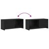 vidaXL Ensemble meuble TV Ch&ecirc;ne noir 90 x 35 x 40 cm Bois d'ing&eacute;nierie