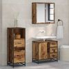 vidaXL Ensemble de mobilier de salle de bain 3 pcs Bois Ancien