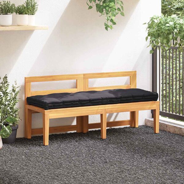 vidaXL Coussin de plancher de palette Coton 120x40x7 cm Noir