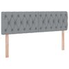 vidaXL Lit avec rangement et LED Gris clair 140 x 200 cm Polyester