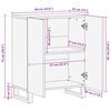 vidaXL Buffet de Rangement Marron 60 x 33 x 75 cm
