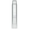 vidaXL Panier de gabions arqu&eacute; 400x50x220/240 cm Fer galvanis&eacute;