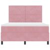 vidaXL Lit &agrave; ressorts avec matelas Rose 140 x 190 cm tissu