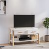 vidaXL Meuble TV Blanc 82x38x45 cm Bois d'ing&eacute;nierie