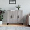 vidaXL Buffet sonoma gris 90x34x80 cm bois d'ing&eacute;nierie