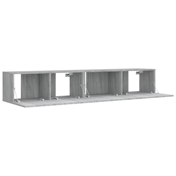 vidaXL Ensemble de meubles TV 2 pcs Sonoma gris Bois d'ing&eacute;nierie