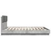 vidaXL Cadre de lit sans matelas gris b&eacute;ton 160x200 cm