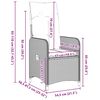 vidaXL Ensemble de salle &agrave; manger pour jardin 7 pcs Noir polyrotin