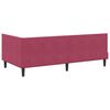 vidaXL Cadre de lit d'angle Bordeaux 80 cm x 200 cm Velours