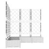 vidaXL Cache-pot de jardin 5 pcs Blanc 120 x 120 x 125,5 cm Acier