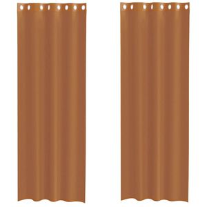 vidaXL Rideaux en voile avec &oelig;illets 2 pcs terre cuite