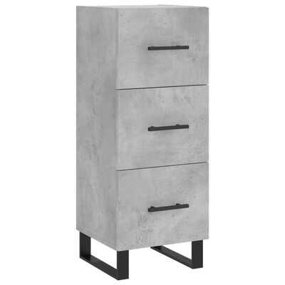 vidaXL Buffet haut Gris béton 34,5x34x180 cm Bois d'ingénierie