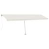 vidaXL Auvent manuel r&eacute;tractable sur pied 600x350 cm Cr&egrave;me