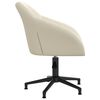 vidaXL Chaises pivotantes &agrave; manger lot de 2 cr&egrave;me velours