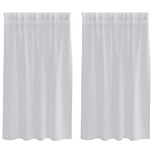 vidaXL Rideau en Voile 2 pc Gris clair 140 x 140 cm Polyester