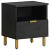 vidaXL Table de chevet noir 40x33x46 cm bois d'ing&eacute;nierie